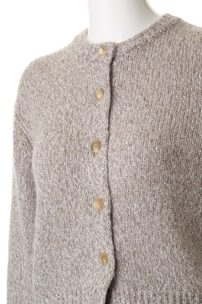 【デパリエ/DEPAREILLE】のシークインローゲージリブカーディガン 人気、トレンドファッション・服の通販 founy(ファニー) 　ファッション　Fashion　レディースファッション　Fashion for Women　トップス・カットソー　Cut & Sew Tops　ニット　Knit Tops & Sweaters　カーディガン・羽織り　Layered Style Cardigans　カーディガン　Cardigan, Knitwear　コンパクト　Compact, Small Size　スパンコール　Sequins, Sequin Embellishment　トレンド　Trend, Trending Now　ベーシック　Basic, Essential　other-5|ID: prp329100004761840 ipo3291000000035501936