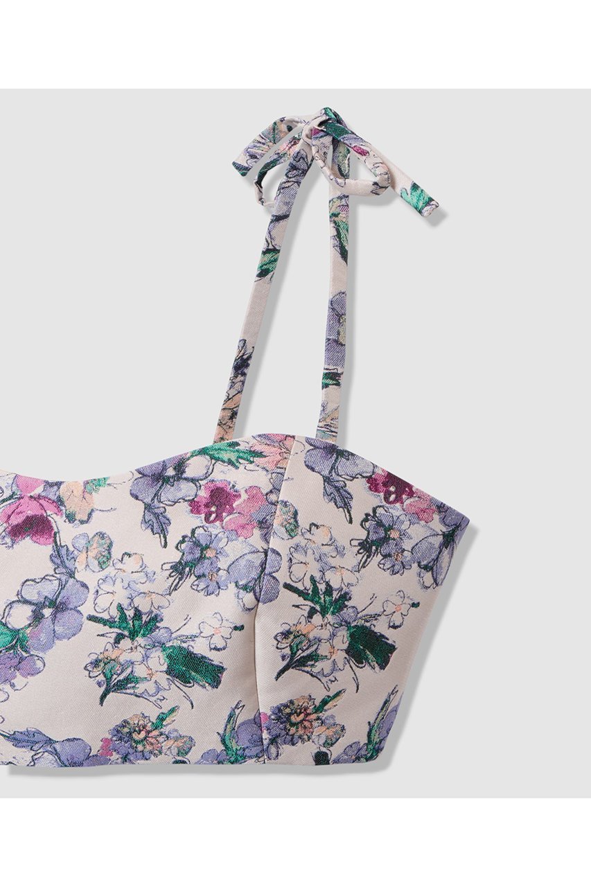 【アルアバイル/allureville】の【LOULOU WILLOUGHBY】LIMONTAフラワーJQビスチェ 人気、トレンドファッション・服の通販 founy(ファニー) 　ファッション　Fashion　レディースファッション　Fashion for Women　トップス・カットソー　Cut & Sew Tops　キャミソール&ノースリーブ　Camisoles & Sleeveless Tops　シャツ・ブラウス・オフィスカジュアル　Elegant Blouses & Button-Ups　ビスチェ　Bustiers & Corset Tops / Layered Bustier Style　2025年　2025　2025-2026秋冬・A/W　Autumn/Winter 2025–26 AW25–26　イタリア　Italy　インナー　Innerwear　シアー　Sheer, See-Through　ジャカード／ジャガード　Jacquard, Woven Pattern　ノースリーブ　Sleeveless, No-Sleeve　ビスチェ　Bustier, Corset Top　ファブリック　Fabric, Textile　フラワー　Flower, Floral　リボン　Ribbon, Bow　エレガント 上品　Elegant　冬　Winter / This Winter　A/W・秋冬　Autumn/Winter　other-3|ID: prp329100004761857 ipo3291000000034462499