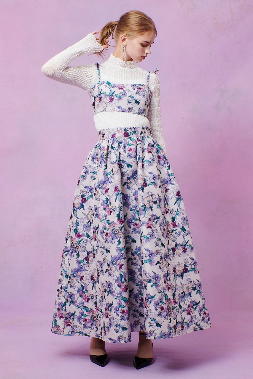 【アルアバイル/allureville】の【LOULOU WILLOUGHBY】LIMONTAフラワーJQビスチェ 人気、トレンドファッション・服の通販 founy(ファニー) 　ファッション　Fashion　レディースファッション　Fashion for Women　トップス・カットソー　Cut & Sew Tops　キャミソール&ノースリーブ　Camisoles & Sleeveless Tops　シャツ・ブラウス・オフィスカジュアル　Elegant Blouses & Button-Ups　ビスチェ　Bustiers & Corset Tops / Layered Bustier Style　2025年　2025　2025-2026秋冬・A/W　Autumn/Winter 2025–26 AW25–26　イタリア　Italy　インナー　Innerwear　シアー　Sheer, See-Through　ジャカード／ジャガード　Jacquard, Woven Pattern　ノースリーブ　Sleeveless, No-Sleeve　ビスチェ　Bustier, Corset Top　ファブリック　Fabric, Textile　フラワー　Flower, Floral　リボン　Ribbon, Bow　エレガント 上品　Elegant　冬　Winter / This Winter　A/W・秋冬　Autumn/Winter　other-5|ID: prp329100004761857 ipo3291000000034462503