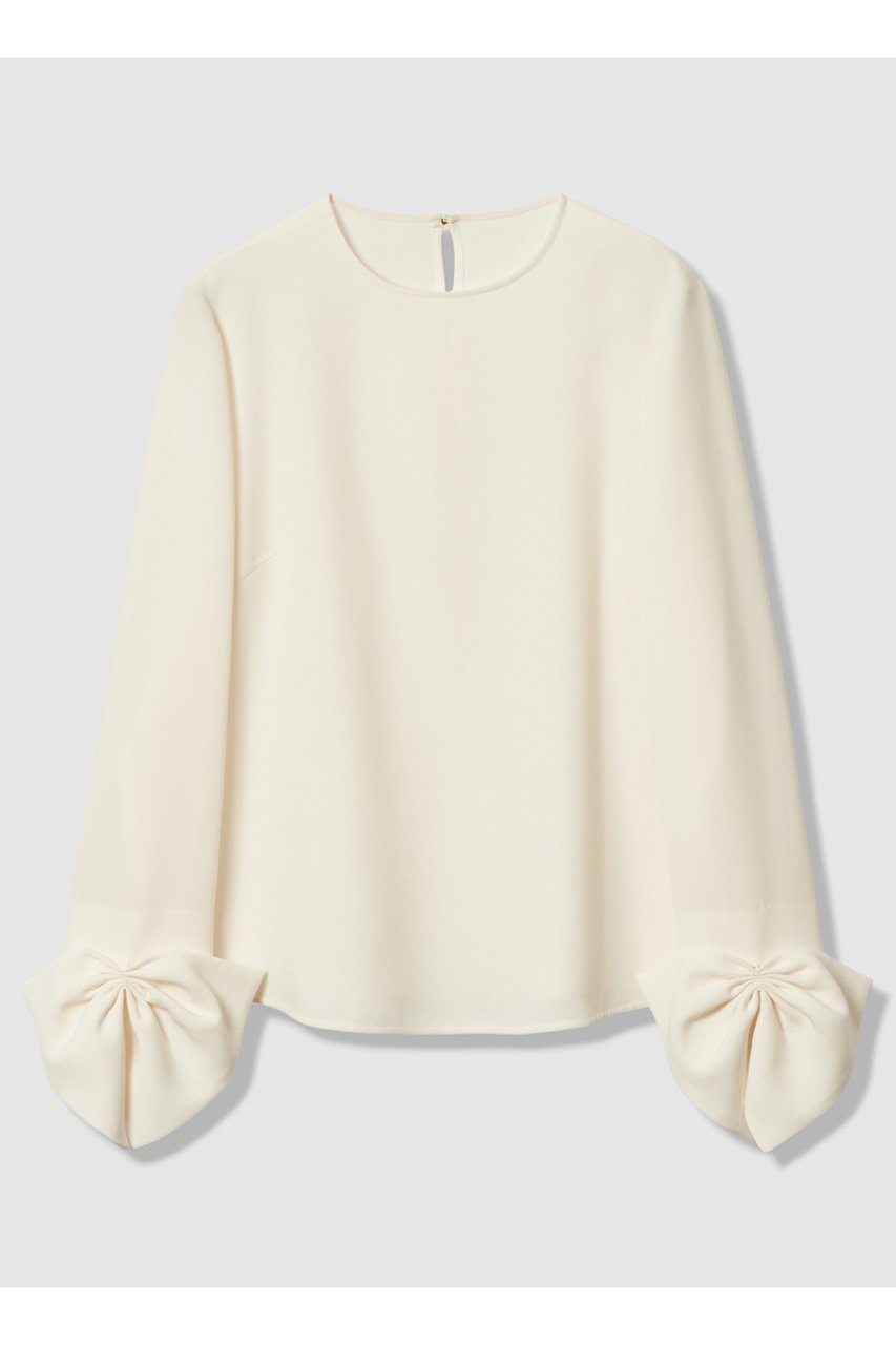 【アルアバイル/allureville】の【LOULOU WILLOUGHBY】ダブルクロス袖リボンブラウス 人気、トレンドファッション・服の通販 founy(ファニー) ファッション Fashion レディースファッション Fashion for Women トップス・カットソー Cut & Sew Tops シャツ・ブラウス・オフィスカジュアル Elegant Blouses & Button-Ups 2025年 2025 2025-2026秋冬・A/W Autumn/Winter 2025–26 AW25–26 シンプル Simple, Minimal スリーブ Sleeve, Long Sleeve / Short Sleeve ダブル Double, Double-Breasted バランス Balance, Style Balance リボン Ribbon, Bow ロング Long, Long-Length エレガント 上品 Elegant A/W・秋冬 Autumn/Winter other-1|ID: prp329100004761859 ipo3291000000034462523