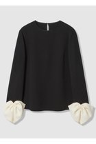 【アルアバイル/allureville】の【LOULOU WILLOUGHBY】ダブルクロス袖リボンブラウス ブラック系|ID: prp329100004761859 ipo3291000000034462525