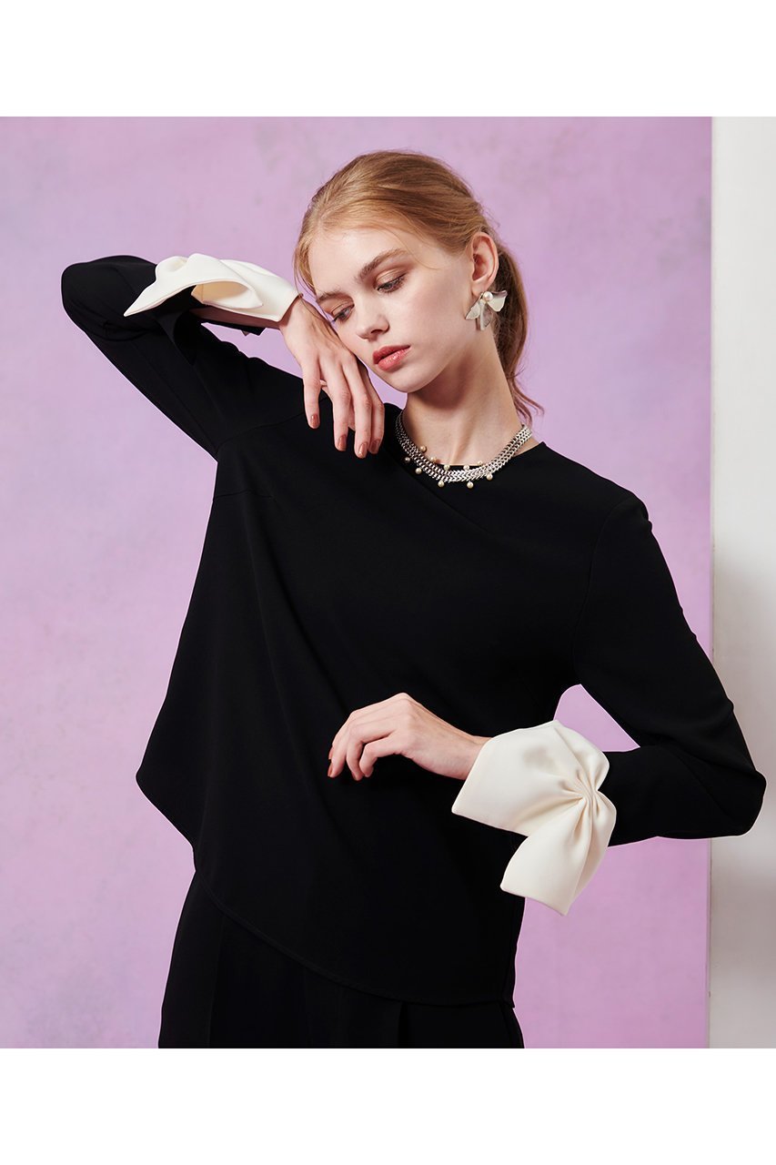 【アルアバイル/allureville】の【LOULOU WILLOUGHBY】ダブルクロス袖リボンブラウス 人気、トレンドファッション・服の通販 founy(ファニー) ファッション Fashion レディースファッション Fashion for Women トップス・カットソー Cut & Sew Tops シャツ・ブラウス・オフィスカジュアル Elegant Blouses & Button-Ups 2025年 2025 2025-2026秋冬・A/W Autumn/Winter 2025–26 AW25–26 シンプル Simple, Minimal スリーブ Sleeve, Long Sleeve / Short Sleeve ダブル Double, Double-Breasted バランス Balance, Style Balance リボン Ribbon, Bow ロング Long, Long-Length エレガント 上品 Elegant A/W・秋冬 Autumn/Winter other-8|ID: prp329100004761859 ipo3291000000034462533