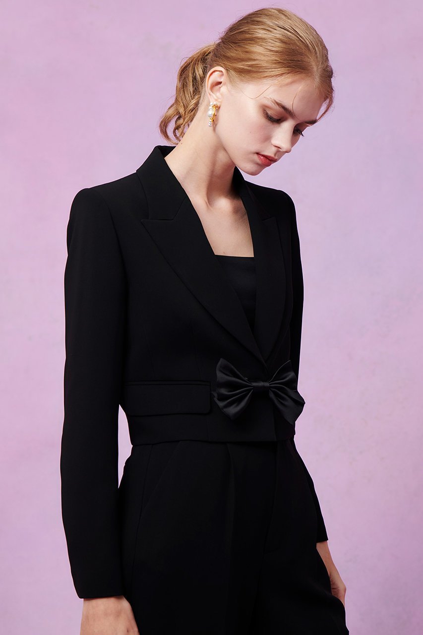 【アルアバイル/allureville】の【LOULOU WILLOUGHBY】ダブルクロスショートジャケット 人気、トレンドファッション・服の通販 founy(ファニー) ファッション Fashion レディースファッション Fashion for Women アウター Coat / Outerwear Collection レディースジャケット・軽アウター Jackets 2025年 2025 2025-2026秋冬・A/W Autumn/Winter 2025–26 AW25–26 おすすめ Recommended / Our Picks ショート Short, Short Length ジャケット Jacket, Outerwear セットアップ Set-Up, Coordinated Outfit ダブル Double, Double-Breasted フロント Front, Front Design リボン Ribbon, Bow A/W・秋冬 Autumn/Winter other-8|ID: prp329100004761861 ipo3291000000034462554