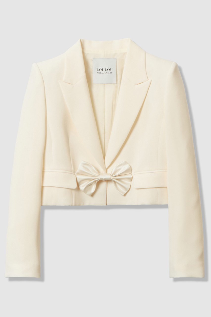【アルアバイル/allureville】の【LOULOU WILLOUGHBY】ダブルクロスショートジャケット 人気、トレンドファッション・服の通販 founy(ファニー) 　ファッション　Fashion　レディースファッション　Fashion for Women　アウター　Coat / Outerwear Collection　レディースジャケット・軽アウター　Jackets　おすすめ　Recommended / Our Picks　ショート　Short, Short Length　ジャケット　Jacket, Outerwear　セットアップ　Set-Up, Coordinated Outfit　ダブル　Double, Double-Breasted　フロント　Front, Front Design　リボン　Ribbon, Bow　 other-1|ID: prp329100004761861 ipo3291000000036068228