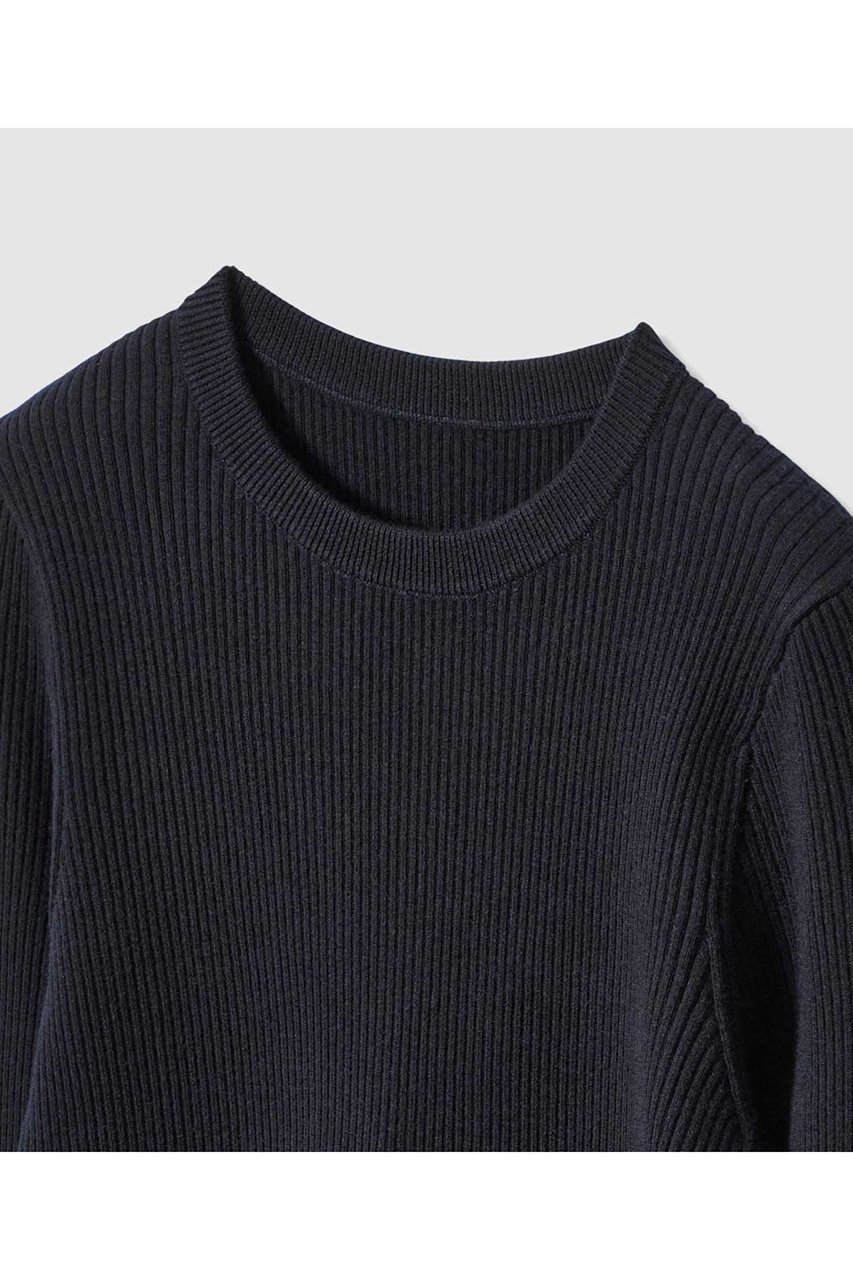 【アルアバイル/allureville】の【LOULOU WILLOUGHBY】フリルスリットプルオーバー 人気、トレンドファッション・服の通販 founy(ファニー) 　ファッション　Fashion　レディースファッション　Fashion for Women　トップス・カットソー　Cut & Sew Tops　ニット　Knit Tops & Sweaters　カジュアルプルオーバー・ニットトップス　Pullovers & Knit Tops / Casual Pullovers　2025年　2025　2025-2026秋冬・A/W　Autumn/Winter 2025–26 AW25–26　シンプル　Simple, Minimal　スリット　Slit, Slit Detail　フリル　Frill, Ruffle　リブニット　Rib Knit, Ribbed Knit　エレガント 上品　Elegant　A/W・秋冬　Autumn/Winter　other-3|ID: prp329100004761862 ipo3291000000034462560