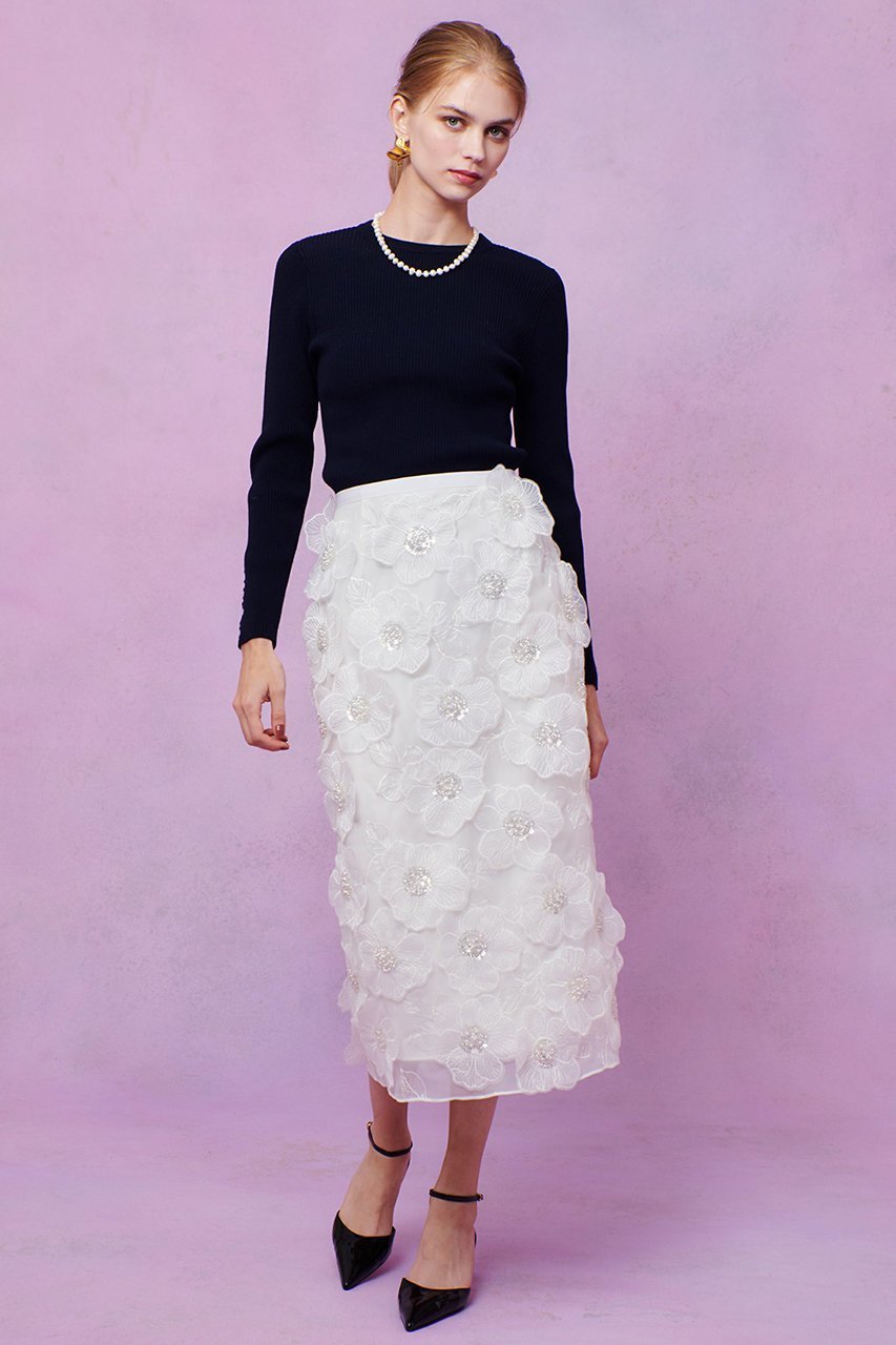 【アルアバイル/allureville】の【LOULOU WILLOUGHBY】フリルスリットプルオーバー 人気、トレンドファッション・服の通販 founy(ファニー) 　ファッション　Fashion　レディースファッション　Fashion for Women　トップス・カットソー　Cut & Sew Tops　ニット　Knit Tops & Sweaters　カジュアルプルオーバー・ニットトップス　Pullovers & Knit Tops / Casual Pullovers　2026年　2026　シンプル　Simple, Minimal　スリット　Slit, Slit Detail　フリル　Frill, Ruffle　リブニット　Rib Knit, Ribbed Knit　エレガント 上品　Elegant　夏　Summer　春　Spring　S/S・春夏　SS, Spring/Summer, Warm Season　other-8|ID: prp329100004761862 ipo3291000000035388496