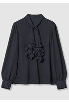【アルアバイル/allureville】の【LOULOU WILLOUGHBY】ペタフリルボウタイブラウス 人気、トレンドファッション・服の通販 founy(ファニー) ファッション Fashion レディースファッション Fashion for Women トップス・カットソー Cut & Sew Tops シャツ・ブラウス・オフィスカジュアル Elegant Blouses & Button-Ups 2025年 2025 2025-2026秋冬・A/W Autumn/Winter 2025–26 AW25–26 2026年 2026 ギャザー Gathered, Ruffled シンプル Simple, Minimal ジャカード/ジャガード Jacquard, Woven Pattern スリーブ Sleeve, Long Sleeve / Short Sleeve フラワー Flower, Floral フリル Frill, Ruffle ボウタイ Bow Tie, Neck Bow モチーフ Motif, Design Theme リボン Ribbon, Bow ロング Long, Long-Length 春 Spring A/W・秋冬 Autumn/Winter thumbnail ネイビー|ID: prp329100004761863 ipo3291000000034462569