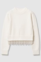 【アルアバイル/allureville】の【LOULOU WILLOUGHBY】パールフリンジフェザープルオーバー オフホワイト|ID: prp329100004761864 ipo3291000000034462578