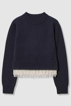 【アルアバイル/allureville】の【LOULOU WILLOUGHBY】パールフリンジフェザープルオーバー ネイビー|ID: prp329100004761864 ipo3291000000034462579