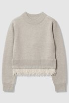 【アルアバイル/allureville】の【LOULOU WILLOUGHBY】パールフリンジフェザープルオーバー ライトグレー|ID: prp329100004761864 ipo3291000000036229204