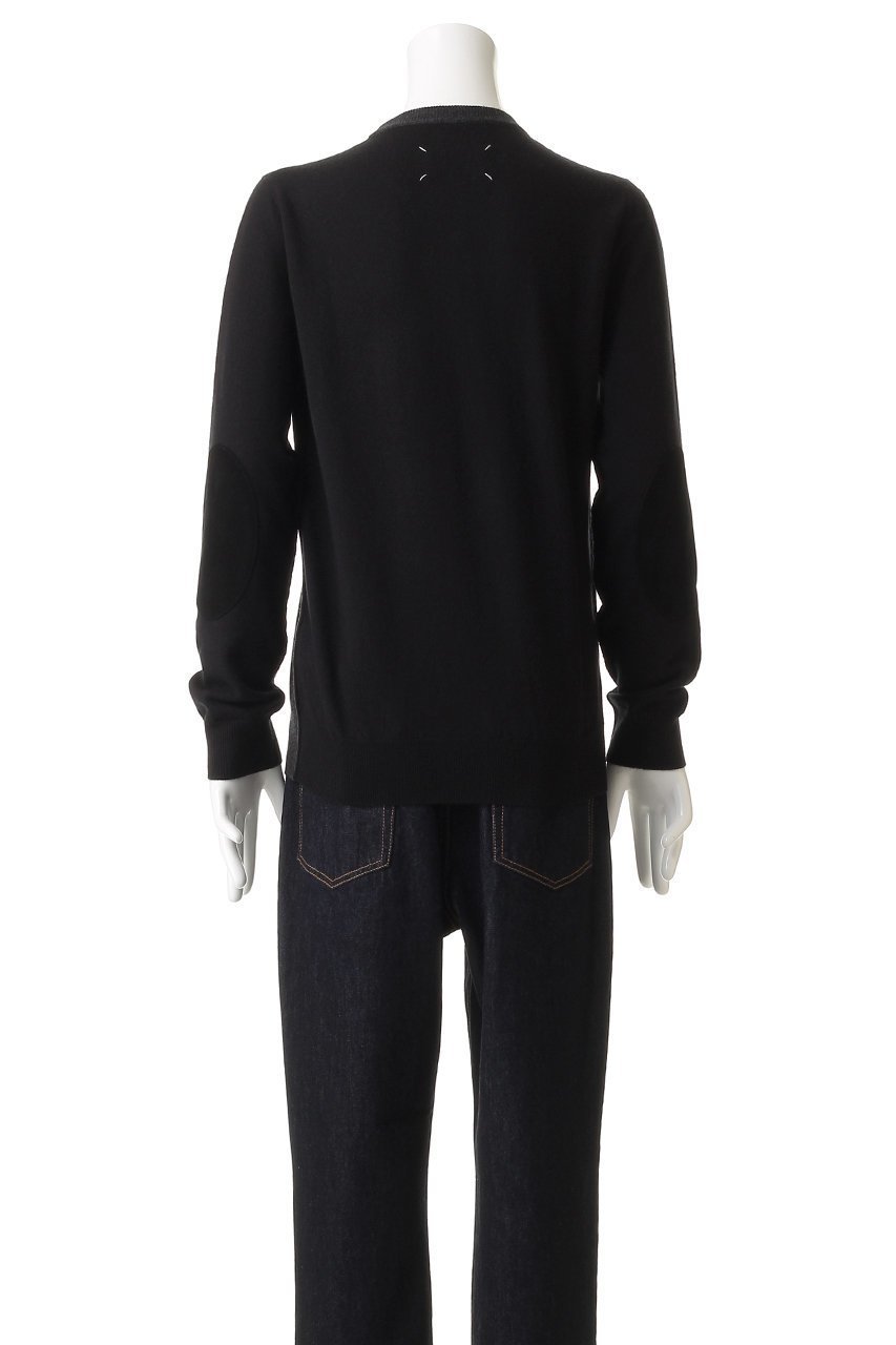 【メゾン マルジェラ/MAISON MARGIELA / MEN】の【MEN】バイカラー クルーネック ニットトップス 人気、トレンドファッション・服の通販 founy(ファニー) 　ファッション　Fashion　メンズファッション　Fashion for Men　トップス・カットソー　Cut & Sew Tops　ニット・セーター / 定番トップス　Knit Tops & Sweaters　インナー　Innerwear　カーディガン　Cardigan, Knitwear　シンプル　Simple, Minimal　ジャケット　Jacket, Outerwear　スリーブ　Sleeve, Long Sleeve / Short Sleeve　フィット　Fit, Slim Fit　モダン　Modern, Contemporary　レギュラー　Regular, Standard Fit　新作・新入荷　New Arrivals / New In　other-4|ID: prp329100004761866 ipo3291000000034462838