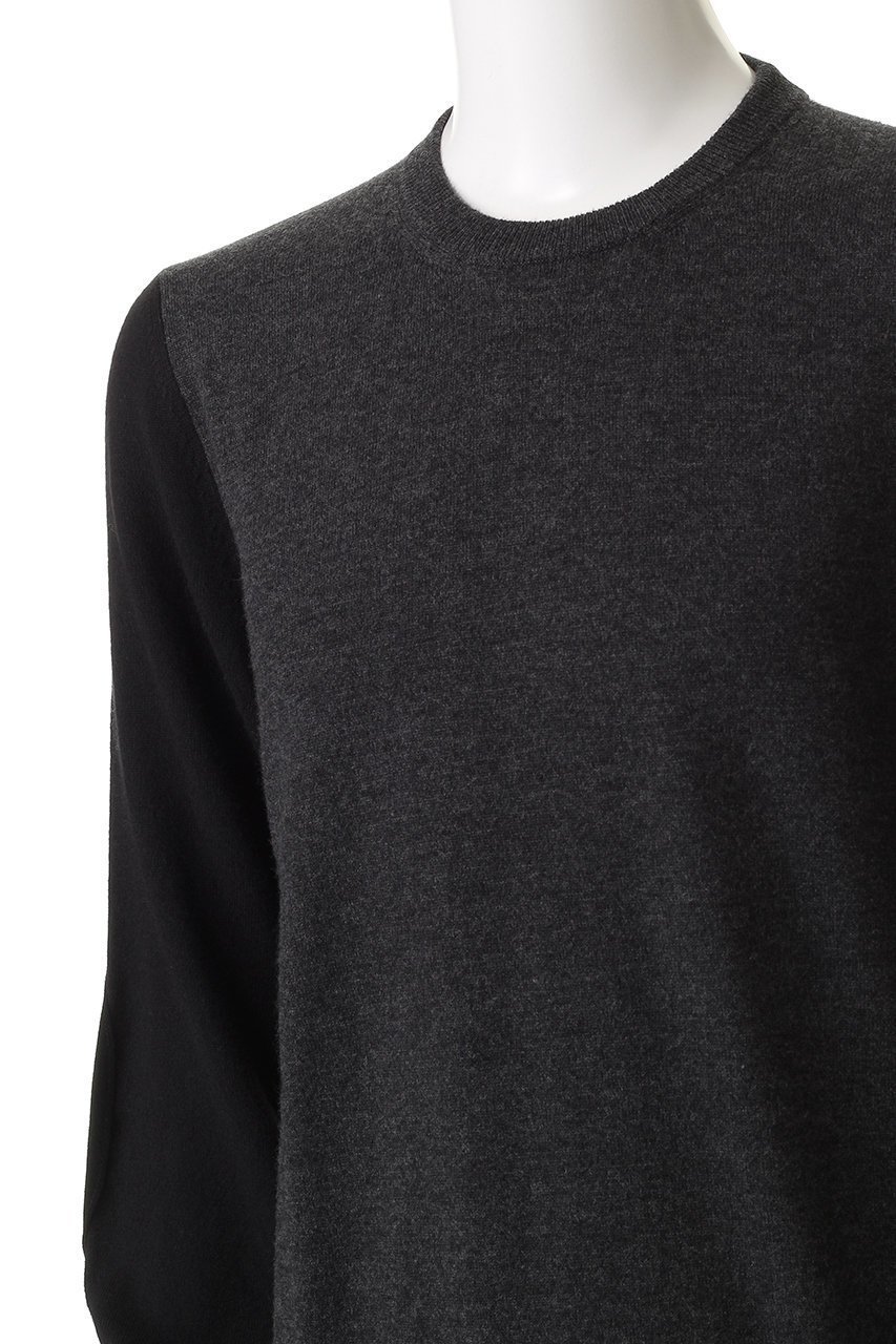 【メゾン マルジェラ/MAISON MARGIELA / MEN】の【MEN】バイカラー クルーネック ニットトップス 人気、トレンドファッション・服の通販 founy(ファニー) 　ファッション　Fashion　メンズファッション　Fashion for Men　トップス・カットソー　Cut & Sew Tops　ニット・セーター / 定番トップス　Knit Tops & Sweaters　インナー　Innerwear　カーディガン　Cardigan, Knitwear　シンプル　Simple, Minimal　ジャケット　Jacket, Outerwear　スリーブ　Sleeve, Long Sleeve / Short Sleeve　フィット　Fit, Slim Fit　モダン　Modern, Contemporary　レギュラー　Regular, Standard Fit　新作・新入荷　New Arrivals / New In　other-5|ID: prp329100004761866 ipo3291000000034462839