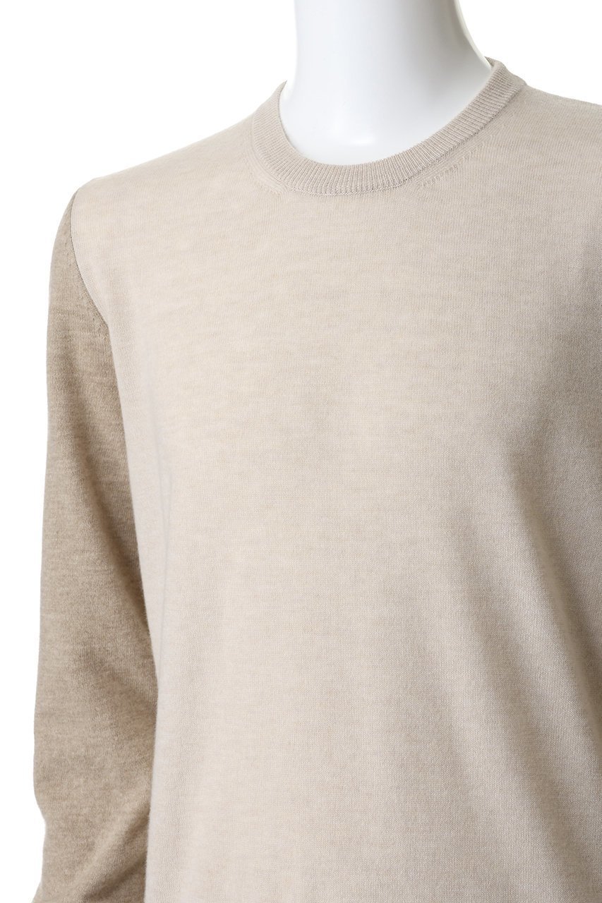 【メゾン マルジェラ/MAISON MARGIELA / MEN】の【MEN】バイカラー クルーネック ニットトップス 人気、トレンドファッション・服の通販 founy(ファニー) 　ファッション　Fashion　メンズファッション　Fashion for Men　トップス・カットソー　Cut & Sew Tops　ニット・セーター / 定番トップス　Knit Tops & Sweaters　インナー　Innerwear　カーディガン　Cardigan, Knitwear　シンプル　Simple, Minimal　ジャケット　Jacket, Outerwear　スリーブ　Sleeve, Long Sleeve / Short Sleeve　フィット　Fit, Slim Fit　モダン　Modern, Contemporary　レギュラー　Regular, Standard Fit　other-5|ID: prp329100004761866 ipo3291000000035595512