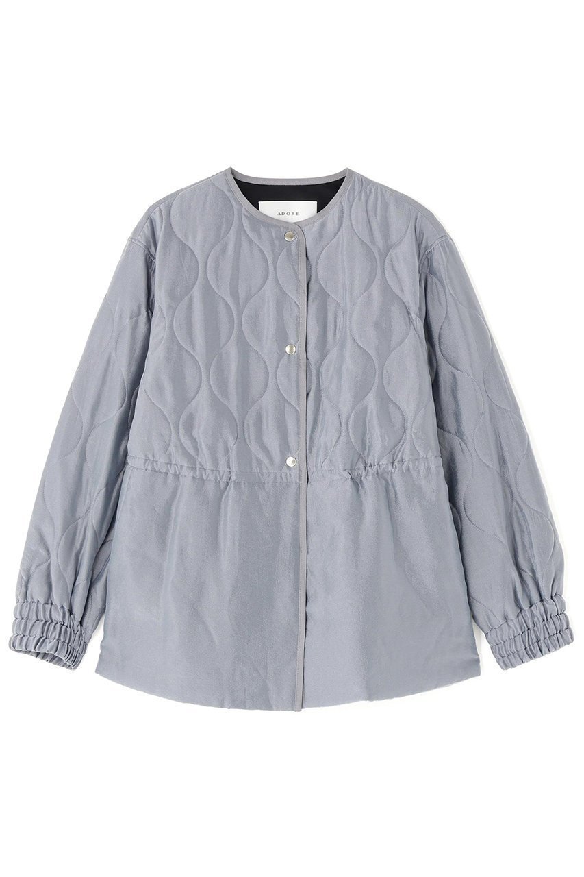 【アドーア/ADORE】のシアーキルティングコート インテリア・キッズ・メンズ・レディースファッション・服の通販 founy(ファニー) ファッション Fashion レディースファッション Fashion for Women アウター Coat / Outerwear Collection コート・ロングコート・ピーコート Long Coats, Peacoats & More キルティング Quilted, Quilting ショート Short, Short Length スタンダード Standard, Basic エレガント 上品 Elegant ブルー|ID: prp329100004761875 ipo3291000000035974516