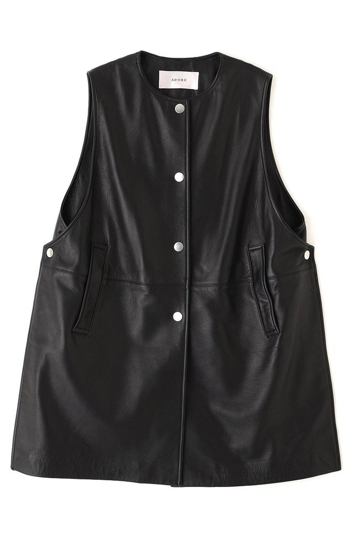 【アドーア/ADORE】のゴートレザージャケット インテリア・キッズ・メンズ・レディースファッション・服の通販 founy(ファニー) https://founy.com/ ファッション Fashion レディースファッション Fashion for Women アウター Coat / Outerwear Collection レディースジャケット・軽アウター Jackets シルバー Silver, Metallic Silver ジャケット Jacket, Outerwear スリット Slit, Slit Detail ドット Polka Dot, Dot Pattern フロント Front, Front Design メタル Metal, Metal Parts リアル Real, Realistic |ID: prp329100004761876 ipo3291000000034463152