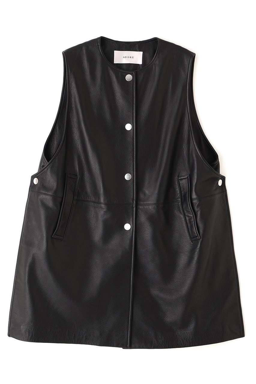 【アドーア/ADORE】のゴートレザージャケット 人気、トレンドファッション・服の通販 founy(ファニー) ファッション Fashion レディースファッション Fashion for Women アウター Coat / Outerwear Collection レディースジャケット・軽アウター Jackets シルバー Silver, Metallic Silver ジャケット Jacket, Outerwear スリット Slit, Slit Detail ドット Polka Dot, Dot Pattern フロント Front, Front Design メタル Metal, Metal Parts リアル Real, Realistic other-1|ID: prp329100004761876 ipo3291000000036137534