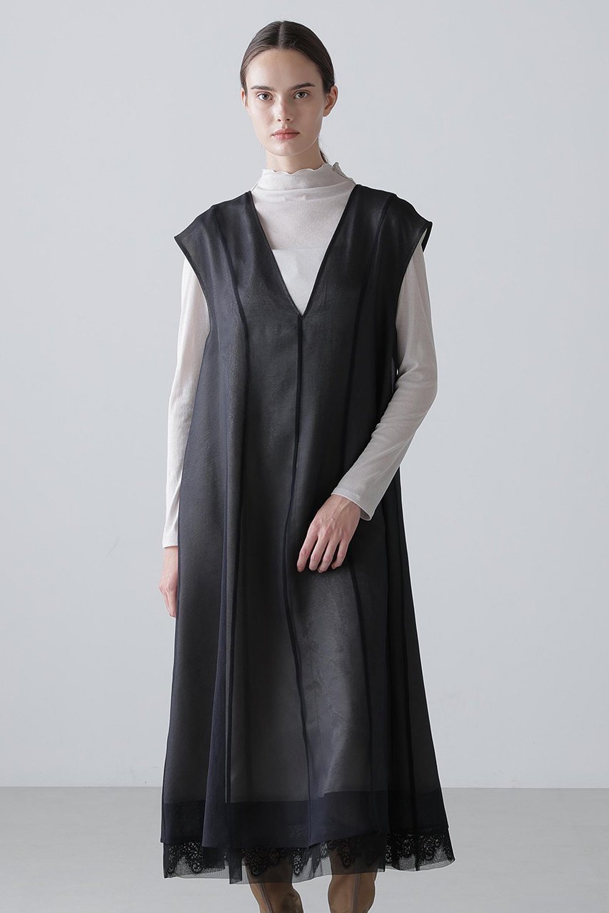 【アドーア/ADORE】のエンゼルオーガンワンピース 人気、トレンドファッション・服の通販 founy(ファニー) 　ファッション　Fashion　レディースファッション　Fashion for Women　ワンピース　Dresses　チュニック　Tunic Tops & Dresses　エレガント 上品　Elegant　オーガンジー　Organza Fabric　チュニック　Tunic, Long Top　ドレス　Dress, One-Piece　レース　Lace, Lace Fabric　ロング　Long, Long-Length　other-3|ID: prp329100004761883 ipo3291000000036490873