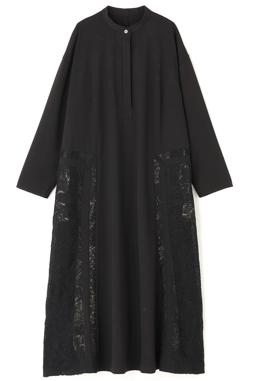 【アドーア/ADORE】のコードエンブロイダリーワンピース インテリア・キッズ・メンズ・レディースファッション・服の通販 founy(ファニー) 　ファッション　Fashion　レディースファッション　Fashion for Women　ワンピース　Dresses　チュニック　Tunic Tops & Dresses　なめらか　Smooth, Silky Texture　チュニック　Tunic, Long Top　ドレープ　Drape, Draping Fabric　モチーフ　Motif, Design Theme　レース　Lace, Lace Fabric　ロング　Long, Long-Length　ブラック|ID: prp329100004761884 ipo3291000000035539144