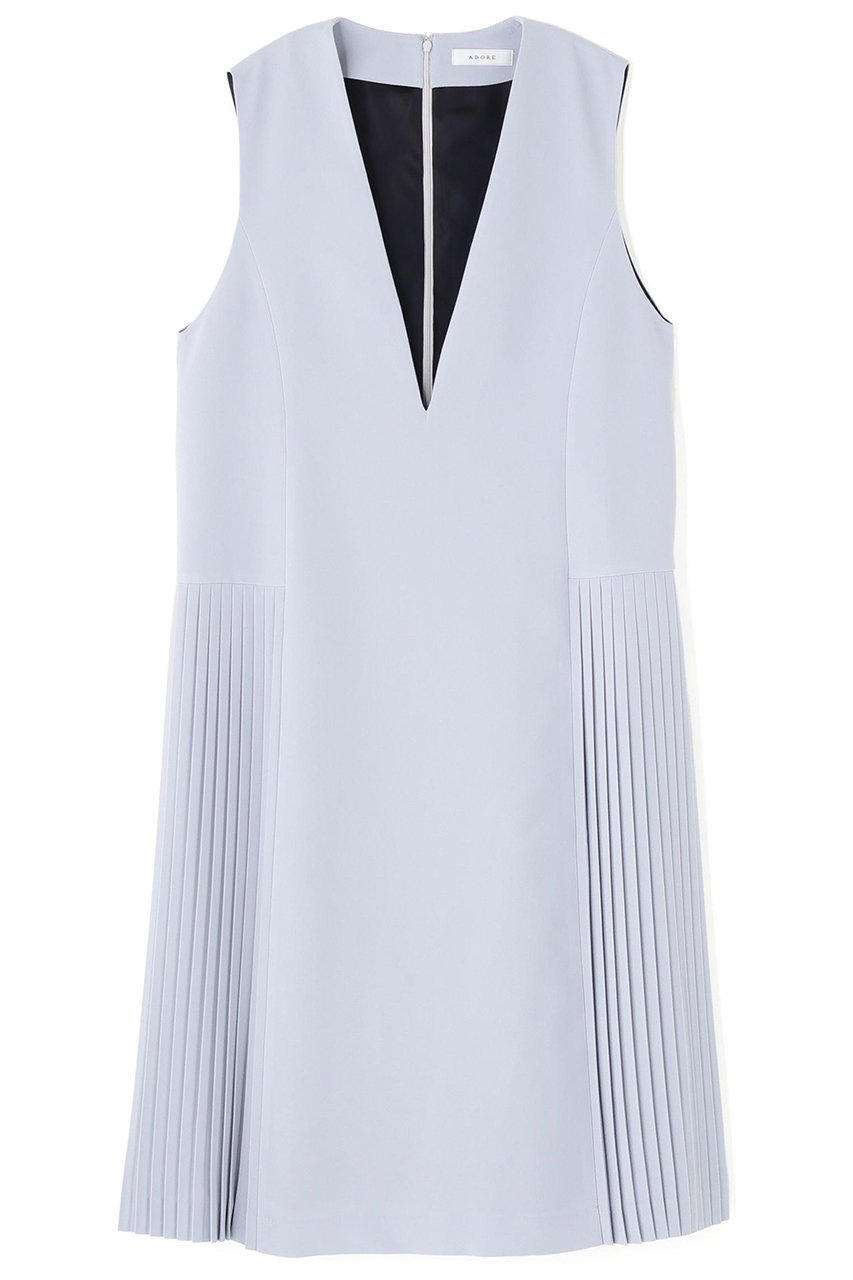 【アドーア/ADORE】のバックサテンアムンゼンワンピース インテリア・キッズ・メンズ・レディースファッション・服の通販 founy(ファニー) ファッション Fashion レディースファッション Fashion for Women ワンピース Dresses チュニック Tunic Tops & Dresses サテン Satin, Glossy Fabric ストレッチ Stretch, Stretchy Fabric チュニック Tunic, Long Top プリーツ Pleats, Pleated ロング Long, Long-Length エレガント 上品 Elegant ブルー|ID: prp329100004761885 ipo3291000000036086832