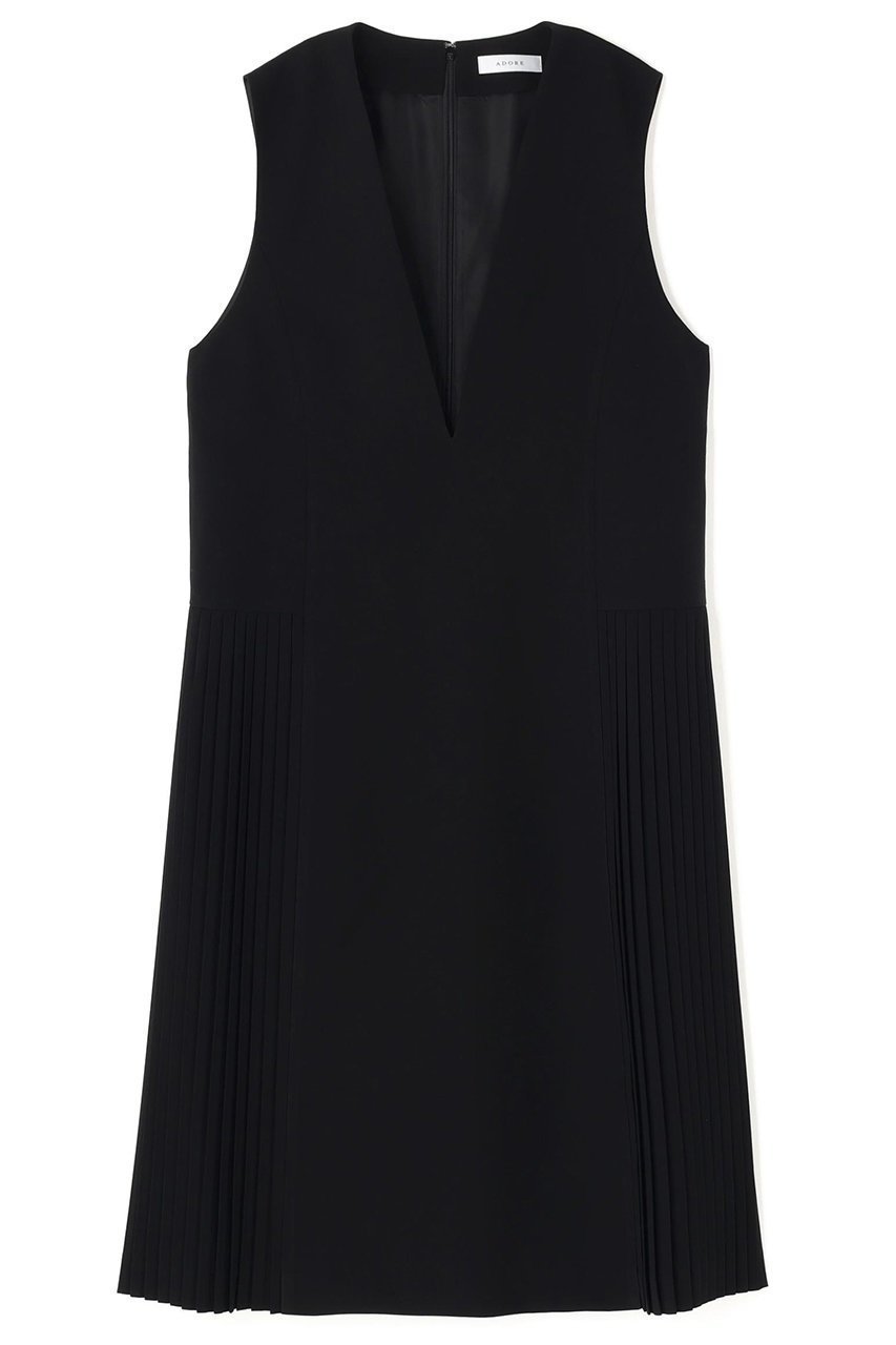 【アドーア/ADORE】のバックサテンアムンゼンワンピース インテリア・キッズ・メンズ・レディースファッション・服の通販 founy(ファニー) ファッション Fashion レディースファッション Fashion for Women ワンピース Dresses チュニック Tunic Tops & Dresses サテン Satin, Glossy Fabric ストレッチ Stretch, Stretchy Fabric チュニック Tunic, Long Top プリーツ Pleats, Pleated ロング Long, Long-Length エレガント 上品 Elegant ブラック|ID: prp329100004761885 ipo3291000000036086834