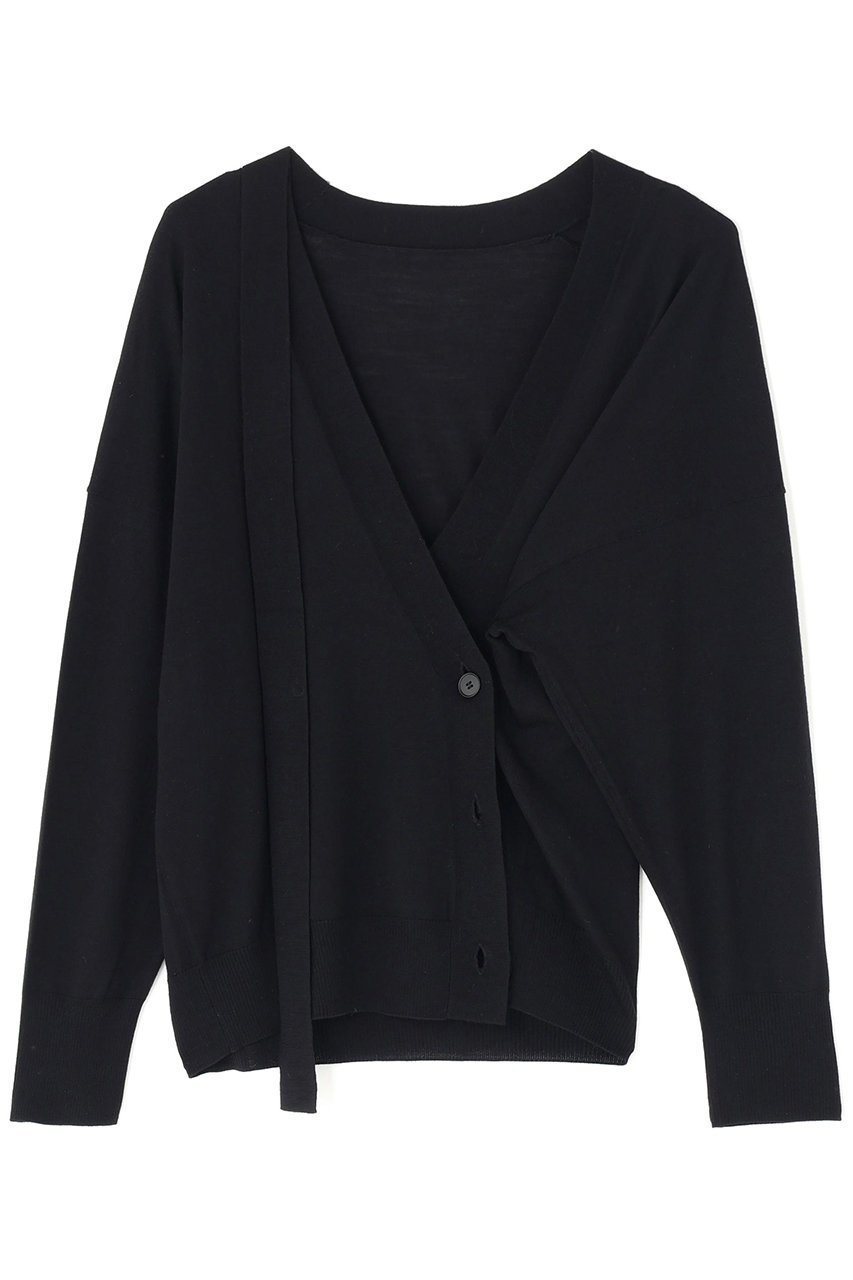 【アドーア/ADORE】のファインウールニット インテリア・キッズ・メンズ・レディースファッション・服の通販 founy(ファニー) 　ファッション　Fashion　レディースファッション　Fashion for Women　トップス・カットソー　Cut & Sew Tops　ニット　Knit Tops & Sweaters　カジュアルプルオーバー・ニットトップス　Pullovers & Knit Tops / Casual Pullovers　なめらか　Smooth, Silky Texture　カシュクール　Wrap Design　カーディガン　Cardigan, Knitwear　エレガント 上品　Elegant　ブラック|ID: prp329100004761887 ipo3291000000034706286