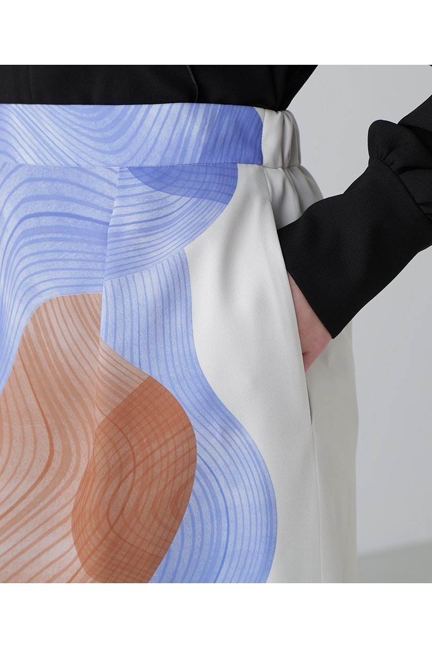 【アドーア/ADORE】のコントゥアープリントスカート 人気、トレンドファッション・服の通販 founy(ファニー) 　ファッション　Fashion　レディースファッション　Fashion for Women　スカート　Skirts　ロングスカート　Long Skirts / Maxi & Midi Skirts　ジョーゼット　Georgette, Semi-Sheer Fabric　バランス　Balance, Style Balance　フレア　Flare, Flared　プリント　Print, Printed Pattern　モチーフ　Motif, Design Theme　ロング　Long, Long-Length　エレガント 上品　Elegant　無地　Plain, Solid Color　other-7|ID: prp329100004761896 ipo3291000000034825955
