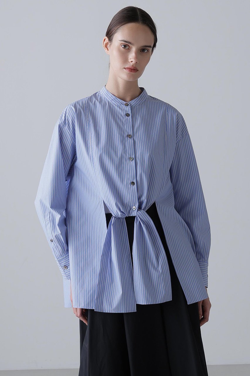 【アドーア/ADORE】のクリスピークロスブラウス 人気、トレンドファッション・服の通販 founy(ファニー) 　ファッション　Fashion　レディースファッション　Fashion for Women　トップス・カットソー　Cut & Sew Tops　シャツ・ブラウス・オフィスカジュアル　Elegant Blouses & Button-Ups　コンパクト　Compact, Small Size　ストライプ　Stripe, Striped Pattern　スリーブ　Sleeve, Long Sleeve / Short Sleeve　フレア　Flare, Flared　フロント　Front, Front Design　ブロード　Broadcloth, Fine Cotton　ロング　Long, Long-Length　新作・新入荷　New Arrivals / New In　other-2|ID: prp329100004761898 ipo3291000000034463327