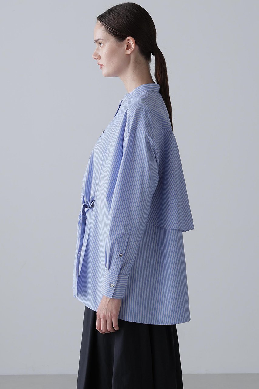 【アドーア/ADORE】のクリスピークロスブラウス 人気、トレンドファッション・服の通販 founy(ファニー) 　ファッション　Fashion　レディースファッション　Fashion for Women　トップス・カットソー　Cut & Sew Tops　シャツ・ブラウス・オフィスカジュアル　Elegant Blouses & Button-Ups　コンパクト　Compact, Small Size　ストライプ　Stripe, Striped Pattern　スリーブ　Sleeve, Long Sleeve / Short Sleeve　フレア　Flare, Flared　フロント　Front, Front Design　ブロード　Broadcloth, Fine Cotton　ロング　Long, Long-Length　新作・新入荷　New Arrivals / New In　other-4|ID: prp329100004761898 ipo3291000000034463329