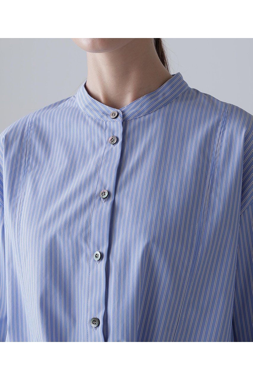 【アドーア/ADORE】のクリスピークロスブラウス 人気、トレンドファッション・服の通販 founy(ファニー) 　ファッション　Fashion　レディースファッション　Fashion for Women　トップス・カットソー　Cut & Sew Tops　シャツ・ブラウス・オフィスカジュアル　Elegant Blouses & Button-Ups　コンパクト　Compact, Small Size　ストライプ　Stripe, Striped Pattern　スリーブ　Sleeve, Long Sleeve / Short Sleeve　フレア　Flare, Flared　フロント　Front, Front Design　ブロード　Broadcloth, Fine Cotton　ロング　Long, Long-Length　新作・新入荷　New Arrivals / New In　other-6|ID: prp329100004761898 ipo3291000000034463331