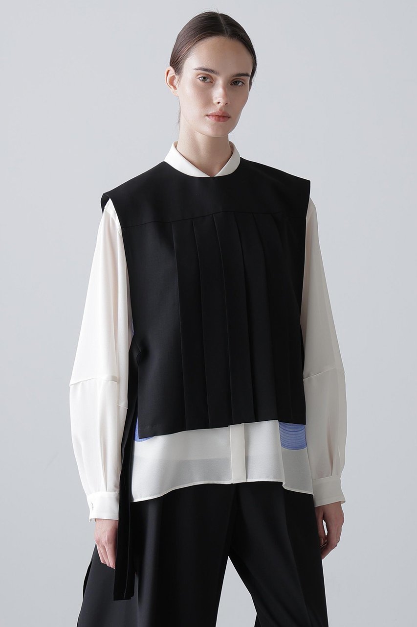 【アドーア/ADORE】のライトツイルブラウス 人気、トレンドファッション・服の通販 founy(ファニー) 　ファッション　Fashion　レディースファッション　Fashion for Women　トップス・カットソー　Cut & Sew Tops　キャミソール&ノースリーブ　Camisoles & Sleeveless Tops　シャツ・ブラウス・オフィスカジュアル　Elegant Blouses & Button-Ups　ツイル　Twist, Twisted Detail　ドレープ　Drape, Draping Fabric　ノースリーブ　Sleeveless, No-Sleeve　プリーツ　Pleats, Pleated　エレガント 上品　Elegant　新作・新入荷　New Arrivals / New In　other-2|ID: prp329100004761900 ipo3291000000034463345