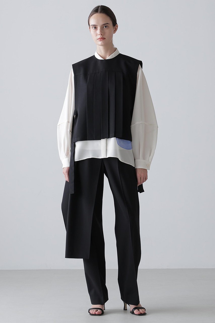 【アドーア/ADORE】のライトツイルブラウス 人気、トレンドファッション・服の通販 founy(ファニー) 　ファッション　Fashion　レディースファッション　Fashion for Women　トップス・カットソー　Cut & Sew Tops　キャミソール&ノースリーブ　Camisoles & Sleeveless Tops　シャツ・ブラウス・オフィスカジュアル　Elegant Blouses & Button-Ups　ツイル　Twist, Twisted Detail　ドレープ　Drape, Draping Fabric　ノースリーブ　Sleeveless, No-Sleeve　プリーツ　Pleats, Pleated　エレガント 上品　Elegant　新作・新入荷　New Arrivals / New In　other-3|ID: prp329100004761900 ipo3291000000034463346