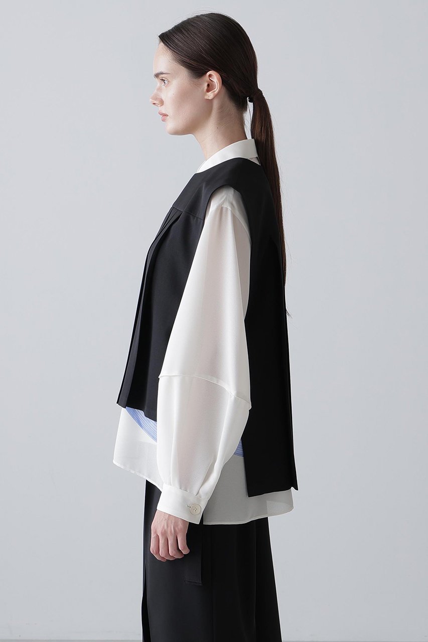 【アドーア/ADORE】のライトツイルブラウス 人気、トレンドファッション・服の通販 founy(ファニー) 　ファッション　Fashion　レディースファッション　Fashion for Women　トップス・カットソー　Cut & Sew Tops　キャミソール&ノースリーブ　Camisoles & Sleeveless Tops　シャツ・ブラウス・オフィスカジュアル　Elegant Blouses & Button-Ups　ツイル　Twist, Twisted Detail　ドレープ　Drape, Draping Fabric　ノースリーブ　Sleeveless, No-Sleeve　プリーツ　Pleats, Pleated　エレガント 上品　Elegant　新作・新入荷　New Arrivals / New In　other-4|ID: prp329100004761900 ipo3291000000034463347