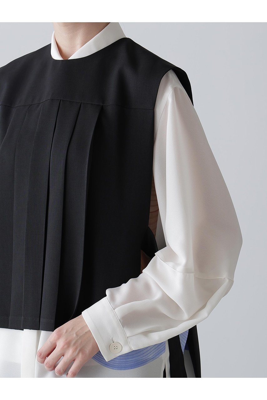 【アドーア/ADORE】のライトツイルブラウス 人気、トレンドファッション・服の通販 founy(ファニー) 　ファッション　Fashion　レディースファッション　Fashion for Women　トップス・カットソー　Cut & Sew Tops　キャミソール&ノースリーブ　Camisoles & Sleeveless Tops　シャツ・ブラウス・オフィスカジュアル　Elegant Blouses & Button-Ups　ツイル　Twist, Twisted Detail　ドレープ　Drape, Draping Fabric　ノースリーブ　Sleeveless, No-Sleeve　プリーツ　Pleats, Pleated　エレガント 上品　Elegant　新作・新入荷　New Arrivals / New In　other-7|ID: prp329100004761900 ipo3291000000034463350