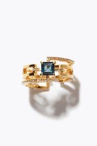 【アルティーダ ウード/ARTIDA OUD】の【11/13 0:00販売開始】elafonisi ロンドンブルートパーズ パヴェダイヤモンド デコ リング ブルー|ID:prp329100004762838