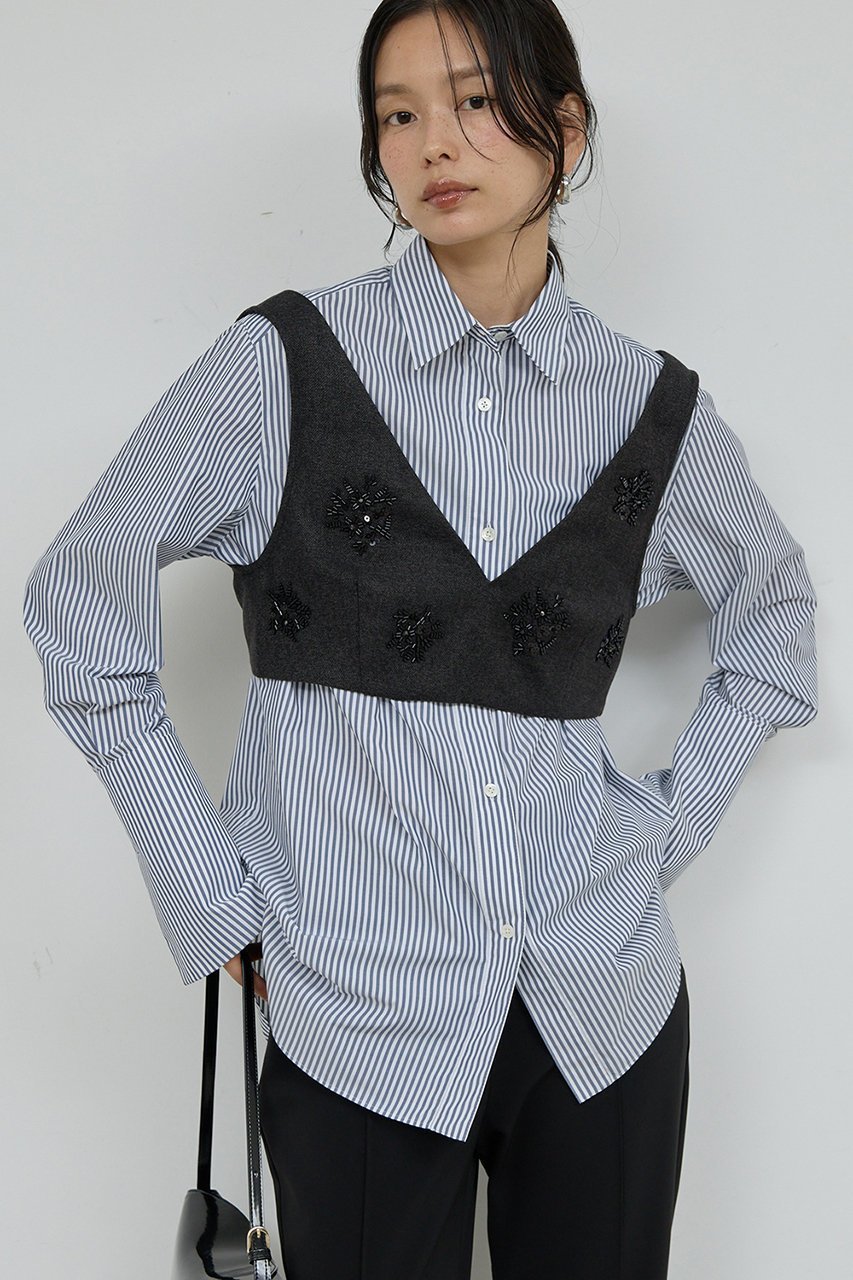 【ガリャルダガランテ/GALLARDAGALANTE】の【25th記念アイテム】ビジュービスチェ 人気、トレンドファッション・服の通販 founy(ファニー) ファッション Fashion レディースファッション Fashion for Women トップス・カットソー Cut & Sew Tops キャミソール&ノースリーブ Camisoles & Sleeveless Tops シャツ・ブラウス・オフィスカジュアル Elegant Blouses & Button-Ups ビスチェ Bustiers & Corset Tops / Layered Bustier Style インナー Innerwear コンパクト Compact, Small Size シンプル Simple, Minimal ノースリーブ Sleeveless, No-Sleeve ビジュー Bijou, Jewel-like Accent ビスチェ Bustier, Corset Top ホリデーシーズン Holiday Season エレガント 上品 Elegant 新作・新入荷 New Arrivals / New In other-5|ID: prp329100004762841 ipo3291000000034472633