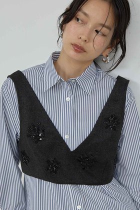 【ガリャルダガランテ/GALLARDAGALANTE】 【25th記念アイテム】ビジュービスチェ人気、トレンドファッション・服の通販 founy(ファニー) ファッション Fashion レディースファッション Fashion for Women トップス・カットソー Cut & Sew Tops キャミソール&ノースリーブ Camisoles & Sleeveless Tops シャツ・ブラウス・オフィスカジュアル Elegant Blouses & Button-Ups ビスチェ Bustiers & Corset Tops / Layered Bustier Style インナー Innerwear コンパクト Compact, Small Size シンプル Simple, Minimal ノースリーブ Sleeveless, No-Sleeve ビジュー Bijou, Jewel-like Accent ビスチェ Bustier, Corset Top ホリデーシーズン Holiday Season エレガント 上品 Elegant |ID:prp329100004762841