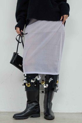 【ガリャルダガランテ/GALLARDAGALANTE】の【25th記念アイテム】シアービジュースカート 人気、トレンドファッション・服の通販 founy(ファニー) ファッション Fashion レディースファッション Fashion for Women スカート Skirts ロングスカート Long Skirts / Maxi & Midi Skirts シアー Sheer, See-Through シンプル Simple, Minimal チュール Tulip, Tulip Motif ビジュー Bijou, Jewel-like Accent ホリデーシーズン Holiday Season ラベンダー Lavender ロング Long, Long-Length 新作・新入荷 New Arrivals / New In |ID:prp329100004762843