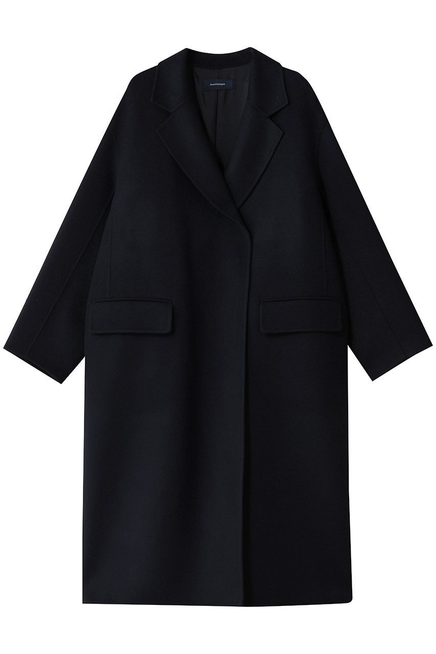 【マルティニーク/martinique】のESSENTIAL チェスターコート インテリア・キッズ・メンズ・レディースファッション・服の通販 founy(ファニー) 　ファッション　Fashion　レディースファッション　Fashion for Women　アウター　Coat / Outerwear Collection　コート・ロングコート・ピーコート　Long Coats, Peacoats & More　チェスターコート・ロング丈アウター　Chester Coats / Chesterfield Long Coats　クラシカル　Classical, Vintage-Inspired　チェスターコート　Chester Coat, Long Coat　モダン　Modern, Contemporary　ロング　Long, Long-Length　ネイビー|ID: prp329100004762844 ipo3291000000035478497