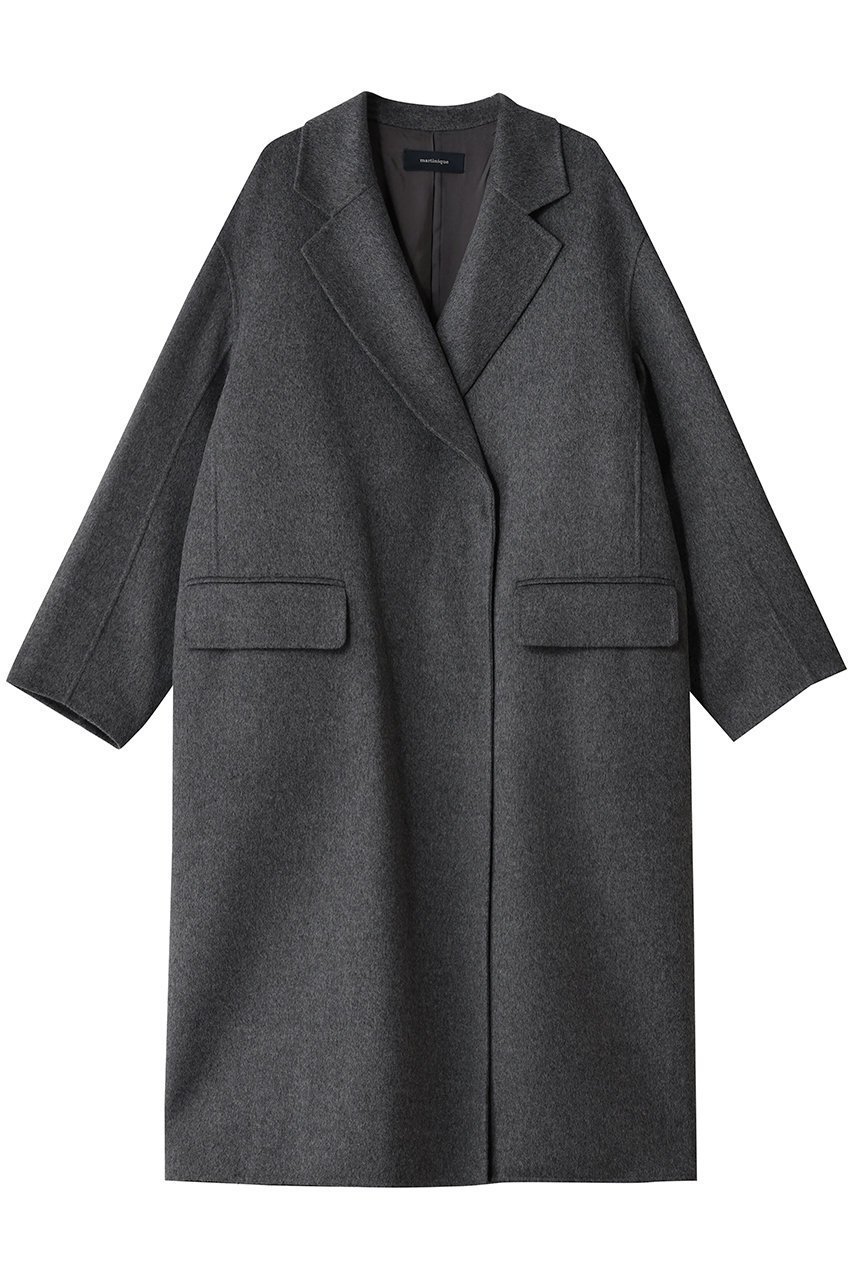 【マルティニーク/martinique】のESSENTIAL チェスターコート インテリア・キッズ・メンズ・レディースファッション・服の通販 founy(ファニー) 　ファッション　Fashion　レディースファッション　Fashion for Women　アウター　Coat / Outerwear Collection　コート・ロングコート・ピーコート　Long Coats, Peacoats & More　チェスターコート・ロング丈アウター　Chester Coats / Chesterfield Long Coats　クラシカル　Classical, Vintage-Inspired　チェスターコート　Chester Coat, Long Coat　モダン　Modern, Contemporary　ロング　Long, Long-Length　グレー|ID: prp329100004762844 ipo3291000000035478498