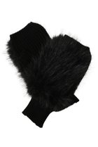 【アルポ/ALPO】のフェイクファー×ニットフィンガーレスグローブ ブラック|ID:prp329100004762849