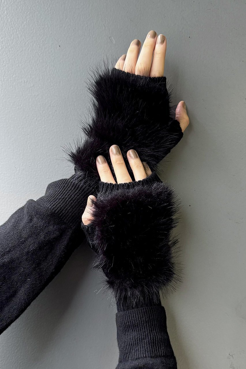 【アルポ/ALPO】のフェイクファー×ニットフィンガーレスグローブ 人気、トレンドファッション・服の通販 founy(ファニー) ファッション Fashion レディースファッション Fashion for Women スマート Smart, Elegant フェイクファー Faux Fur, Imitation Fur ラグジュアリー Luxury, Elegant リブニット Rib Knit, Ribbed Knit リュクス Luxury, Elegant, High-End, Chic 新作・新入荷 New Arrivals / New In other-2|ID: prp329100004762849 ipo3291000000034472709