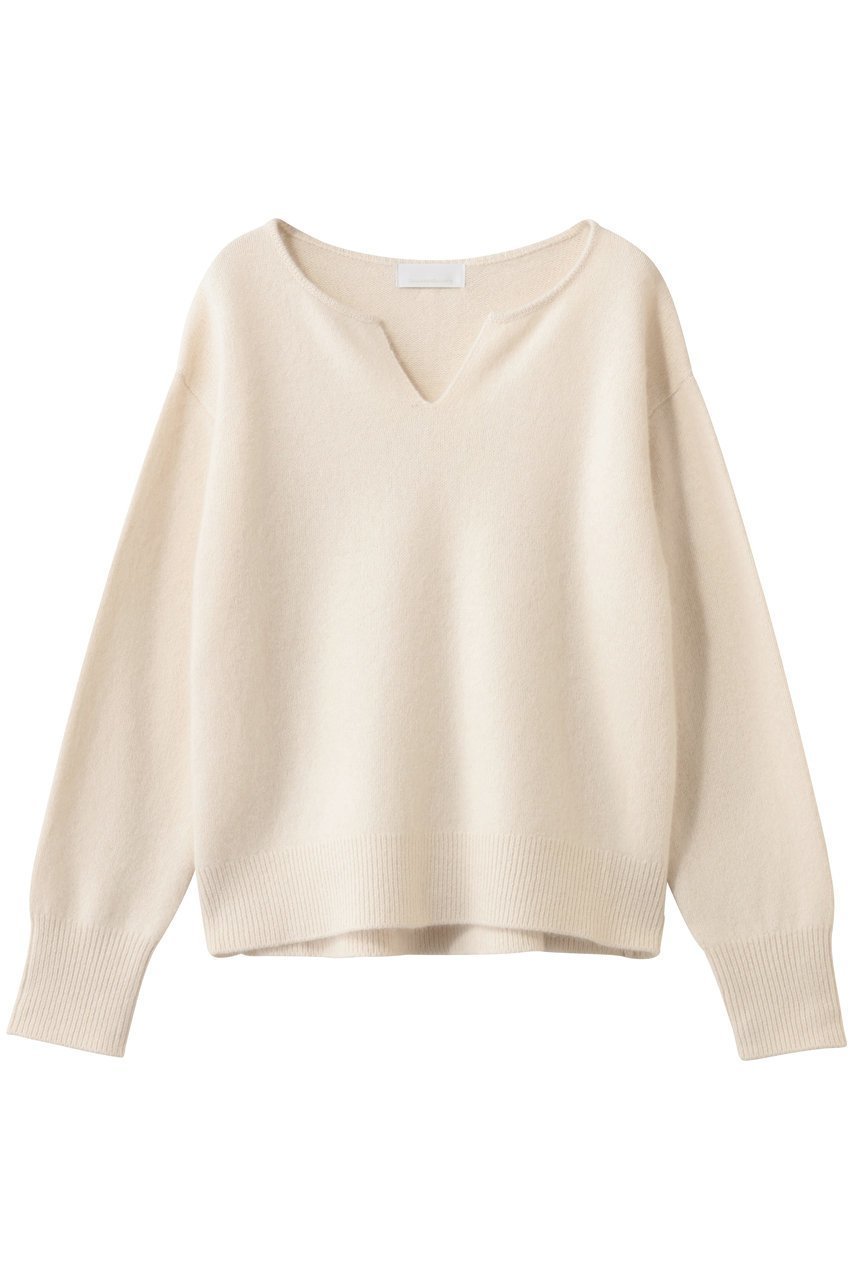 【ガリャルダガランテ/GALLARDAGALANTE】のファーウールキーネックニット インテリア・キッズ・メンズ・レディースファッション・服の通販 founy(ファニー) 　ファッション　Fashion　レディースファッション　Fashion for Women　トップス・カットソー　Cut & Sew Tops　ニット　Knit Tops & Sweaters　カジュアルプルオーバー・ニットトップス　Pullovers & Knit Tops / Casual Pullovers　デコルテ　Décolleté, Neckline　エレガント 上品　Elegant　再入荷　Restock / Back in Stock　A/W・秋冬　Autumn/Winter　ホワイト|ID: prp329100004762863 ipo3291000000034970927