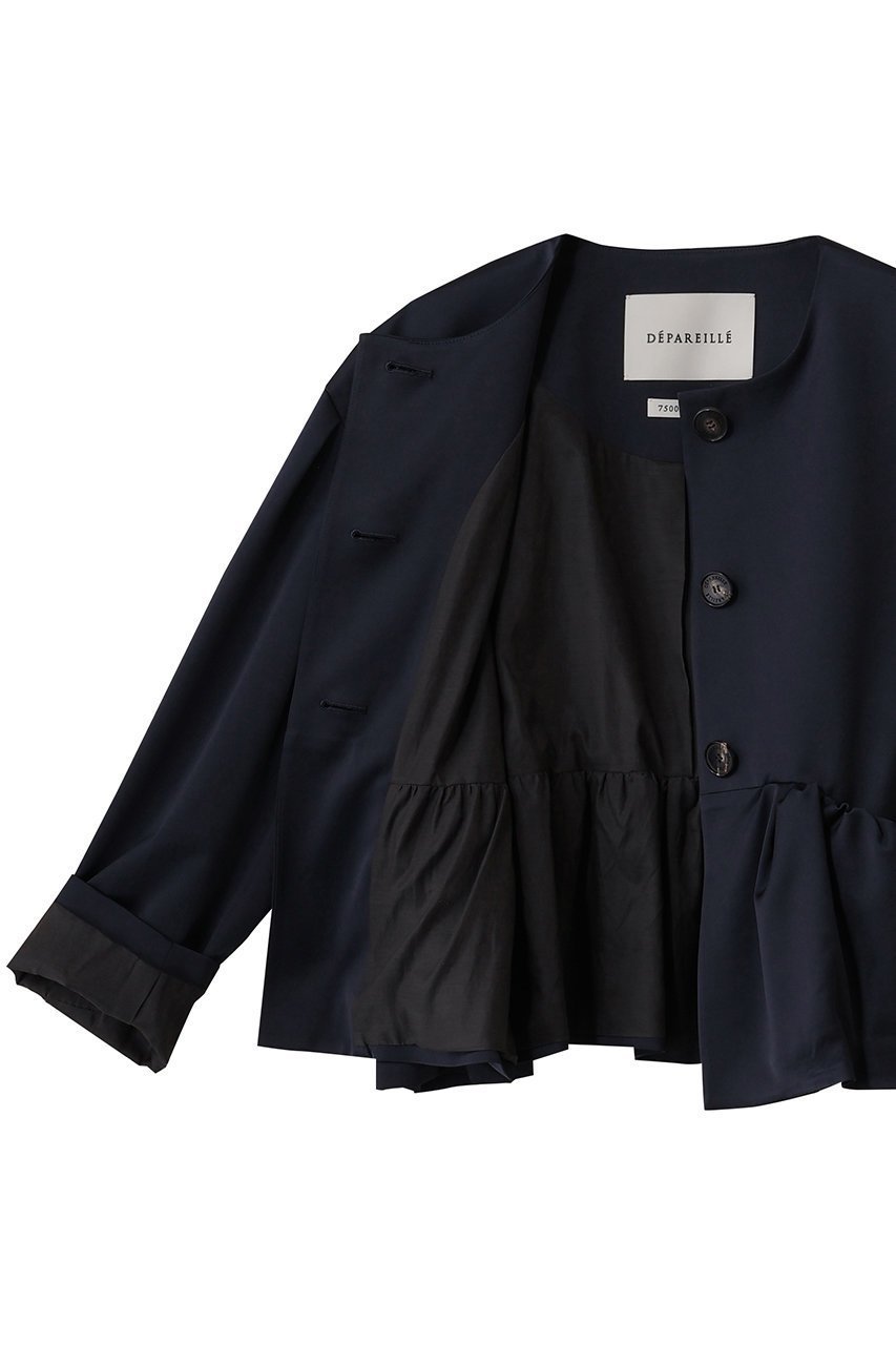 【デパリエ/DEPAREILLE】のウールヴィスコースサテンジャケット 人気、トレンドファッション・服の通販 founy(ファニー) ファッション Fashion レディースファッション Fashion for Women アウター Coat / Outerwear Collection レディースジャケット・軽アウター Jackets ギャザー Gathered, Ruffled コンパクト Compact, Small Size サテン Satin, Glossy Fabric ショート Short, Short Length ジャケット Jacket, Outerwear スリーブ Sleeve, Long Sleeve / Short Sleeve フェミニン Feminine, Girly ロング Long, Long-Length 新作・新入荷 New Arrivals / New In other-6|ID: prp329100004762865 ipo3291000000034472855