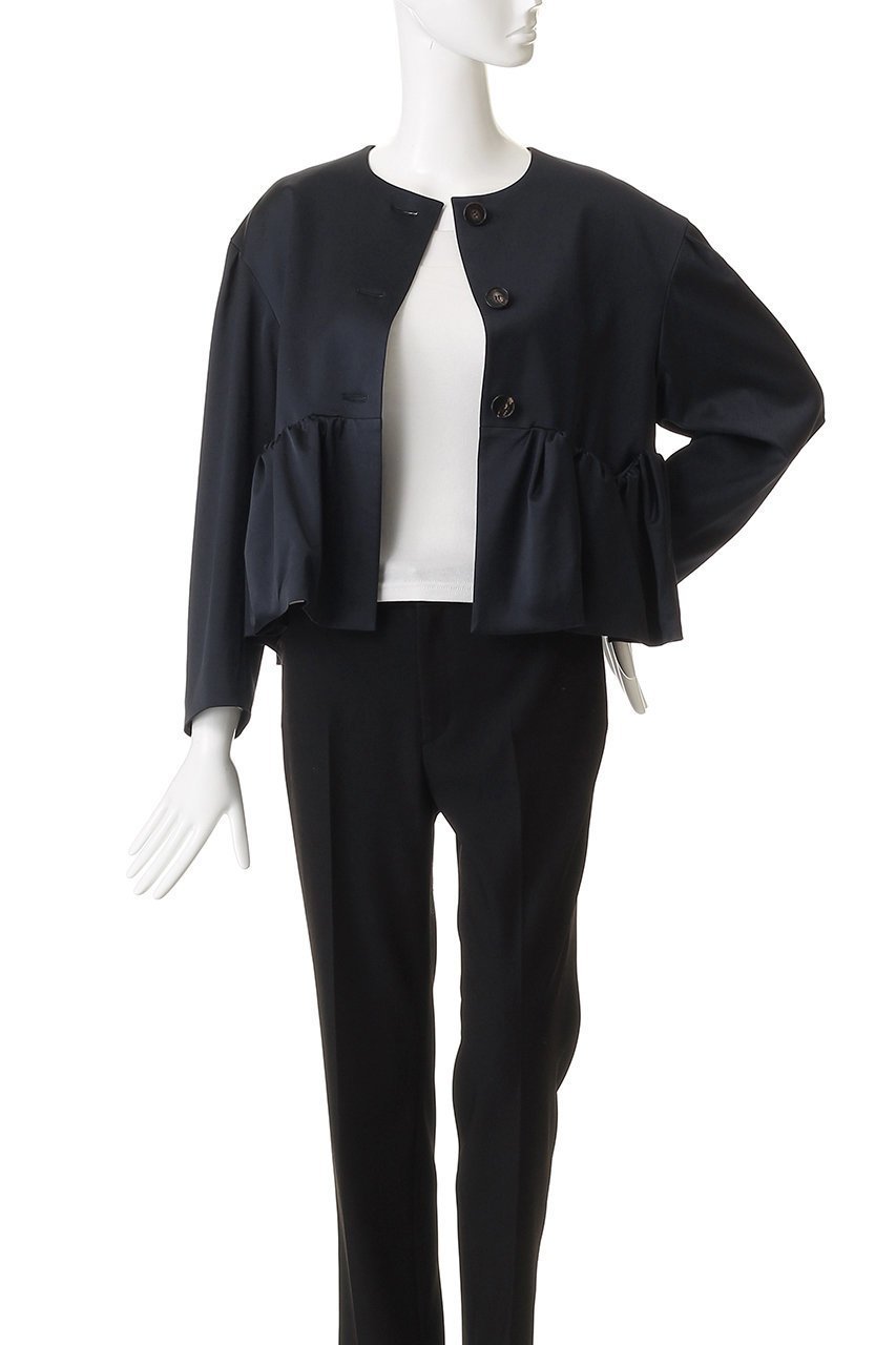 【デパリエ/DEPAREILLE】のウールヴィスコースサテンジャケット 人気、トレンドファッション・服の通販 founy(ファニー) ファッション Fashion レディースファッション Fashion for Women アウター Coat / Outerwear Collection レディースジャケット・軽アウター Jackets ギャザー Gathered, Ruffled コンパクト Compact, Small Size サテン Satin, Glossy Fabric ショート Short, Short Length ジャケット Jacket, Outerwear スリーブ Sleeve, Long Sleeve / Short Sleeve フェミニン Feminine, Girly ロング Long, Long-Length 新作・新入荷 New Arrivals / New In other-7|ID: prp329100004762865 ipo3291000000034472857