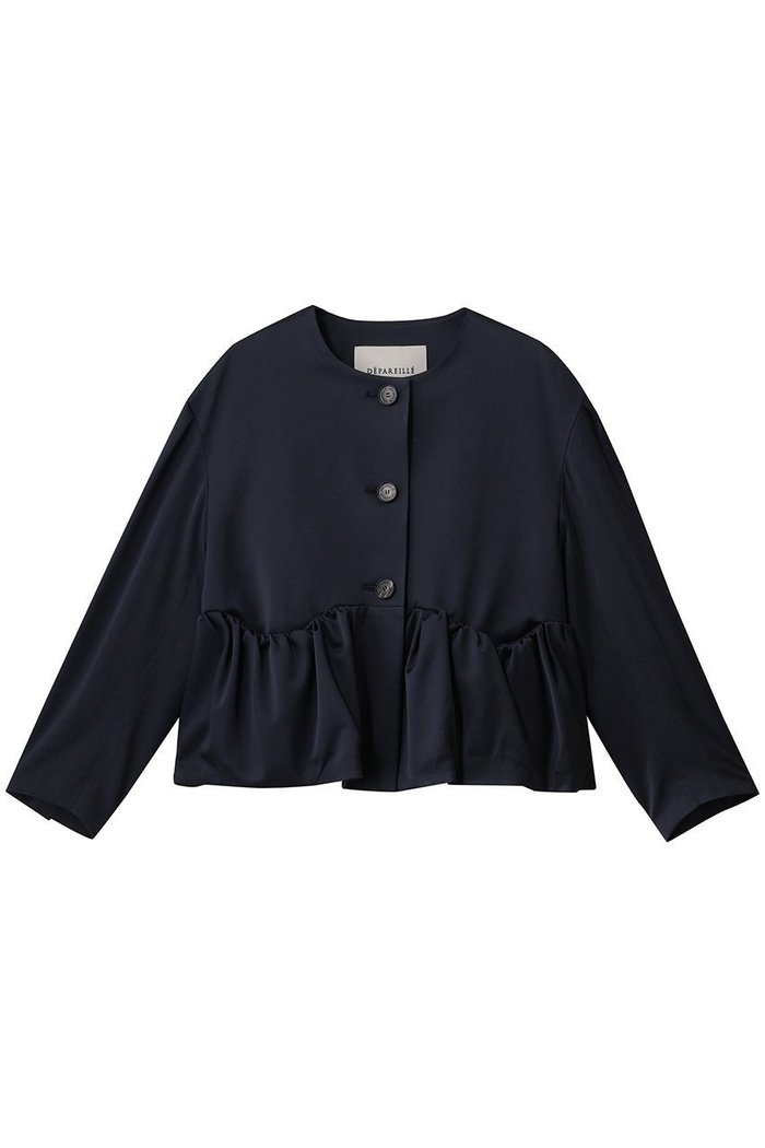 【デパリエ/DEPAREILLE】のウールヴィスコースサテンジャケット インテリア・キッズ・メンズ・レディースファッション・服の通販 founy(ファニー) https://founy.com/ ファッション Fashion レディースファッション Fashion for Women アウター Coat / Outerwear Collection レディースジャケット・軽アウター Jackets ギャザー Gathered, Ruffled コンパクト Compact, Small Size サテン Satin, Glossy Fabric ショート Short, Short Length ジャケット Jacket, Outerwear スリーブ Sleeve, Long Sleeve / Short Sleeve フェミニン Feminine, Girly ロング Long, Long-Length |ID: prp329100004762865 ipo3291000000035923632