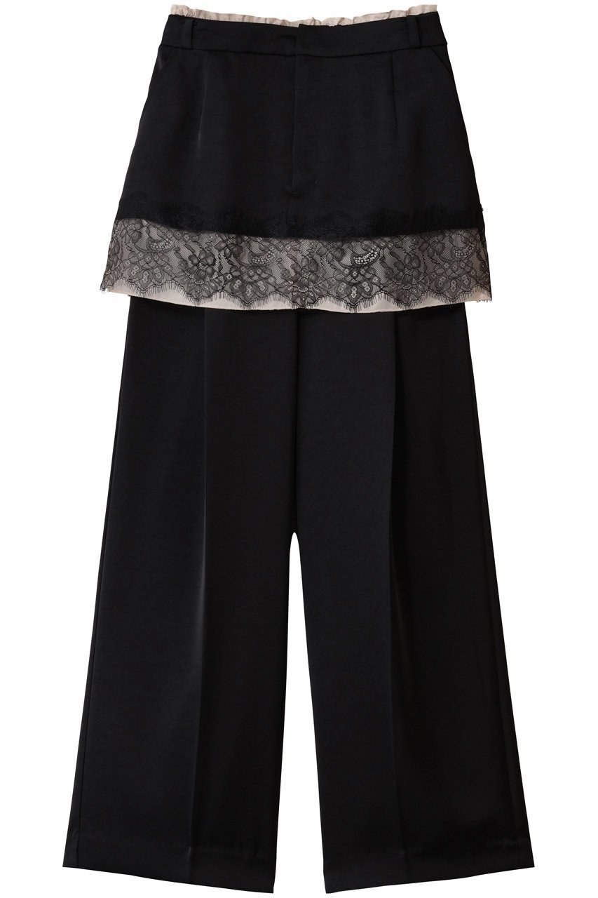 【メゾンスペシャル/MAISON SPECIAL】のSatin Skirt Pants/サテンスカートパンツ インテリア・キッズ・メンズ・レディースファッション・服の通販 founy(ファニー) ファッション Fashion レディースファッション Fashion for Women スカート Skirts パンツ Pants & Trousers サテン Satin, Glossy Fabric フェミニン Feminine, Girly レース Lace, Lace Fabric 新作・新入荷 New Arrivals / New In BLK(ブラック)|ID: prp329100004762873 ipo3291000000034472888