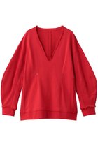 【メゾンスペシャル/MAISON SPECIAL】のV-neck Cocoon Sleeve Tops/Vネックコクーンスリーブトップス 人気、トレンドファッション・服の通販 founy(ファニー) ファッション Fashion レディースファッション Fashion for Women トップス・カットソー Cut & Sew Tops シャツ・ブラウス・オフィスカジュアル Elegant Blouses & Button-Ups ロングTシャツ・Tシャツ Longline T-Shirts & Tees カットソー・ベーシックTシャツ Cut-and-Sewn Tops / Stretch Tees & Basics Vネックトップス V-Neck Tops / V-Cut Neckline Shirts スリーブ Sleeve, Long Sleeve / Short Sleeve ロング Long, Long-Length エレガント 上品 Elegant 新作・新入荷 New Arrivals / New In thumbnail RED(レッド)|ID: prp329100004762875 ipo3291000000034472909
