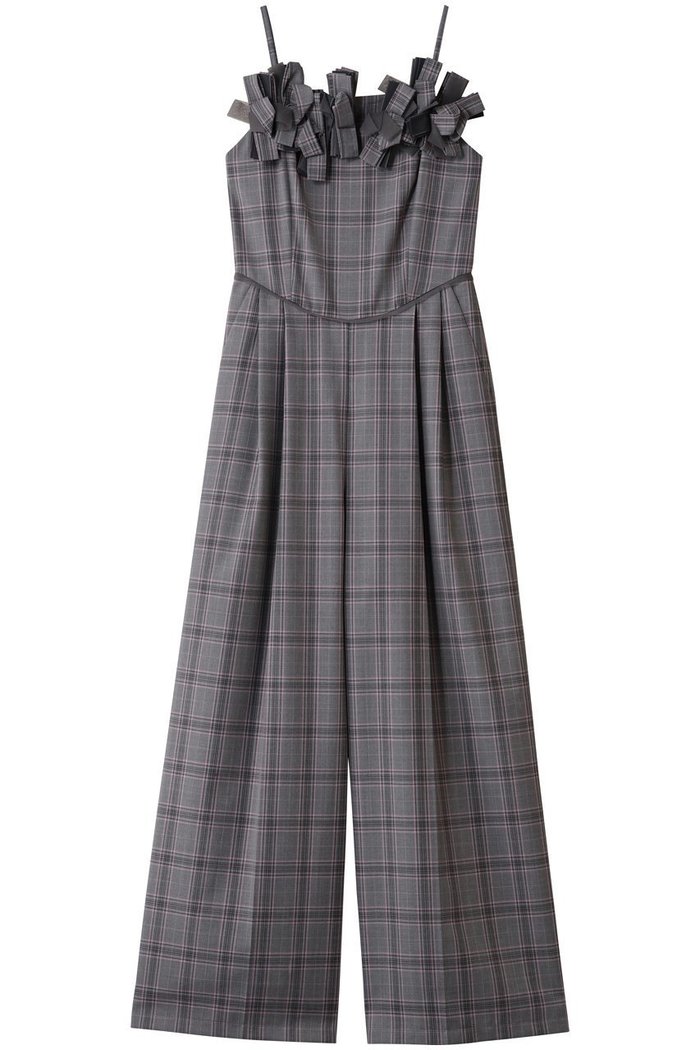 【メゾンスペシャル/MAISON SPECIAL】のRolled Flower Motif All-in-one/ロールフラワーモチーフオールインワン インテリア・キッズ・メンズ・レディースファッション・服の通販 founy(ファニー) https://founy.com/ ファッション Fashion レディースファッション Fashion for Women パンツ Pants & Trousers オケージョン Occasion Wear スタイリッシュ Stylish, Fashionable ストライプ Stripe, Striped Pattern タフタ Taffeta, Structured Fabric チェック Check, Plaid, Tartan チュール Tulip, Tulip Motif ミックス Mix, Mixed Style エレガント 上品 Elegant 新作・新入荷 New Arrivals / New In |ID: prp329100004762877 ipo3291000000034472920