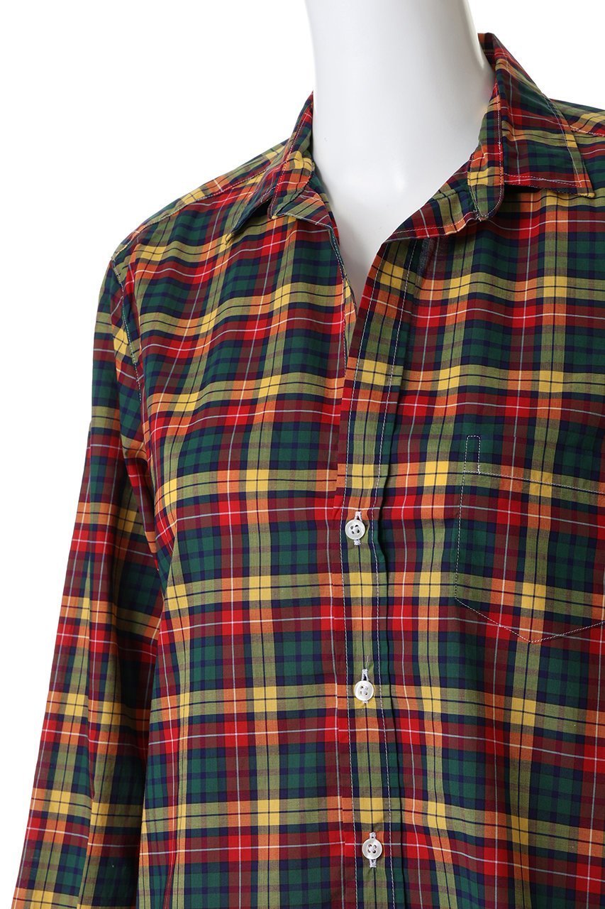【フランク&アイリーン/Frank&Eileen】のEILEEN イタリアンクラシック グリーンチェックシャツ 人気、トレンドファッション・服の通販 founy(ファニー) 　ファッション　Fashion　レディースファッション　Fashion for Women　トップス・カットソー　Cut & Sew Tops　シャツ・ブラウス・オフィスカジュアル　Elegant Blouses & Button-Ups　クラシカル　Classical, Vintage-Inspired　クラシック　Classic, Timeless Style　スリーブ　Sleeve, Long Sleeve / Short Sleeve　チェック　Check, Plaid, Tartan　デニム　Denim, Jeans Material　フィット　Fit, Slim Fit　ロング　Long, Long-Length　other-5|ID: prp329100004762883 ipo3291000000035478580