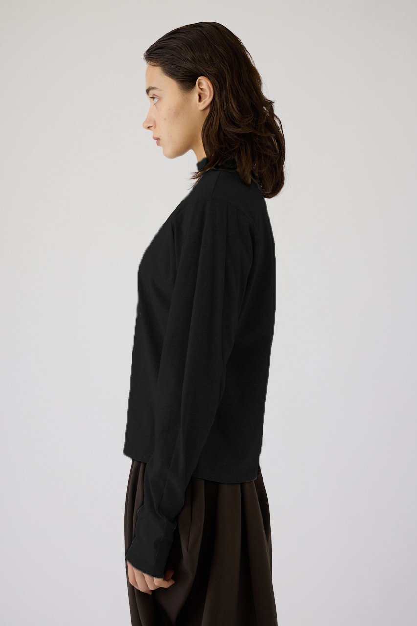 【リムアーク/RIM.ARK】のCurved sleeve high collar tops/トップス 人気、トレンドファッション・服の通販 founy(ファニー) 　ファッション　Fashion　レディースファッション　Fashion for Women　トップス・カットソー　Cut & Sew Tops　シャツ・ブラウス・オフィスカジュアル　Elegant Blouses & Button-Ups　シンプル　Simple, Minimal　スリーブ　Sleeve, Long Sleeve / Short Sleeve　ハイネック　High Neck, Mock Neck　バランス　Balance, Style Balance　モダン　Modern, Contemporary　ロング　Long, Long-Length　定番　Standard, Basic Item　other-4|ID: prp329100004762899 ipo3291000000036420425